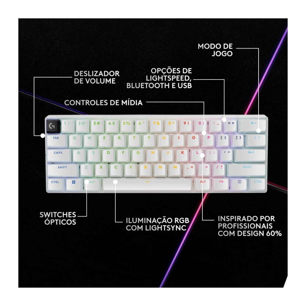 Teclado Mecânico Logitech G Pro X 60 | KaBuM!