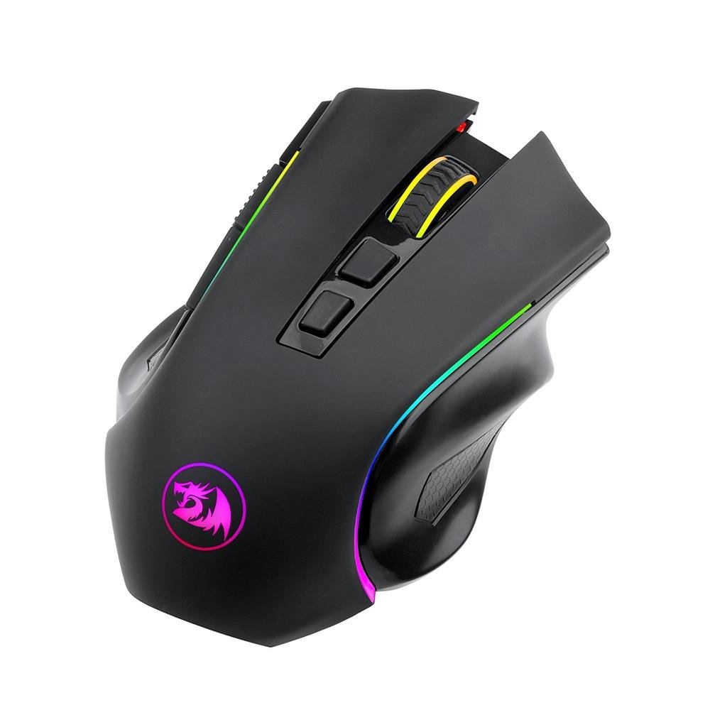 Mouse Gamer Sem Fio Redragon Griffin, 8000 DPI, 8 Botões, Wireless, Preto - M602-KS
