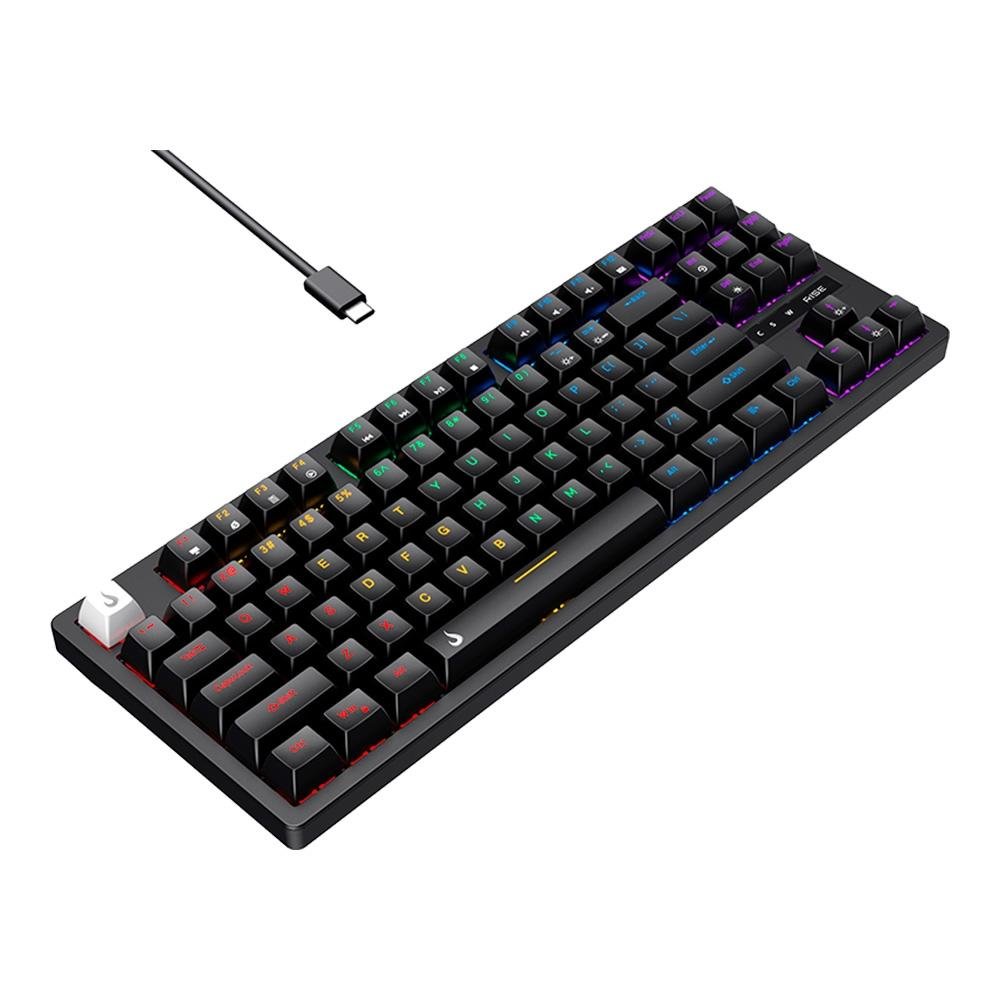 Teclado Mecânico Gamer Rise Mode GM2 Pro Black RGB Rainbow Switch Outemu Blue - RM-TCM-GM2-BBLUE