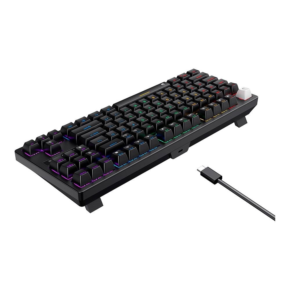 Teclado Mecânico Gamer Rise Mode GM2 Pro Black RGB Rainbow Switch Outemu Blue - RM-TCM-GM2-BBLUE