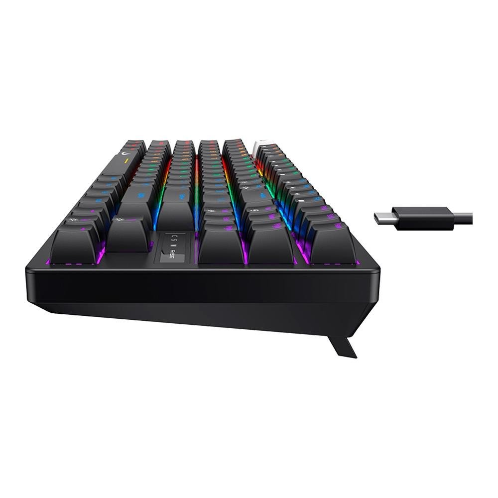 Teclado Mecânico Gamer Rise Mode GM2 Pro Black RGB Rainbow Switch Outemu Blue - RM-TCM-GM2-BBLUE