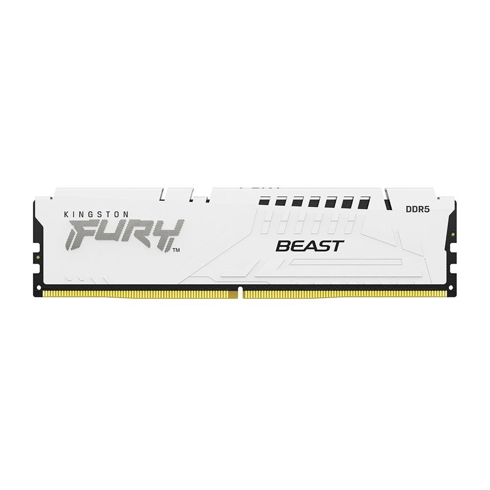 Memória RAM Kingston Fury Beast XMP, 32GB (2X16GB), 6000MT/s, DDR5, DIMM, CL30, Branco - KF560C30BWK2-32