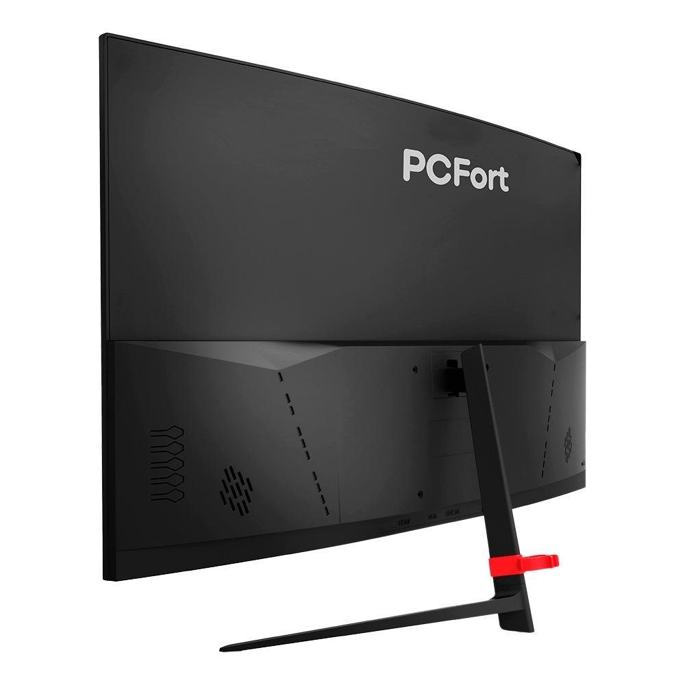 Monitor Gamer Curvo PCFort 27", Full HD, 100Hz, 1ms, HDMI e VGA, Ajuste de Ângulo, Preto - U27F100