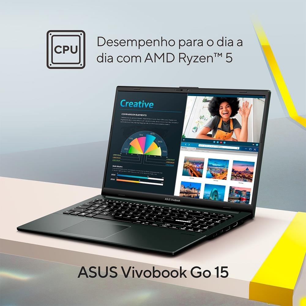 Notebook ASUS VivoBook Go 15 E1504FA | KaBuM!