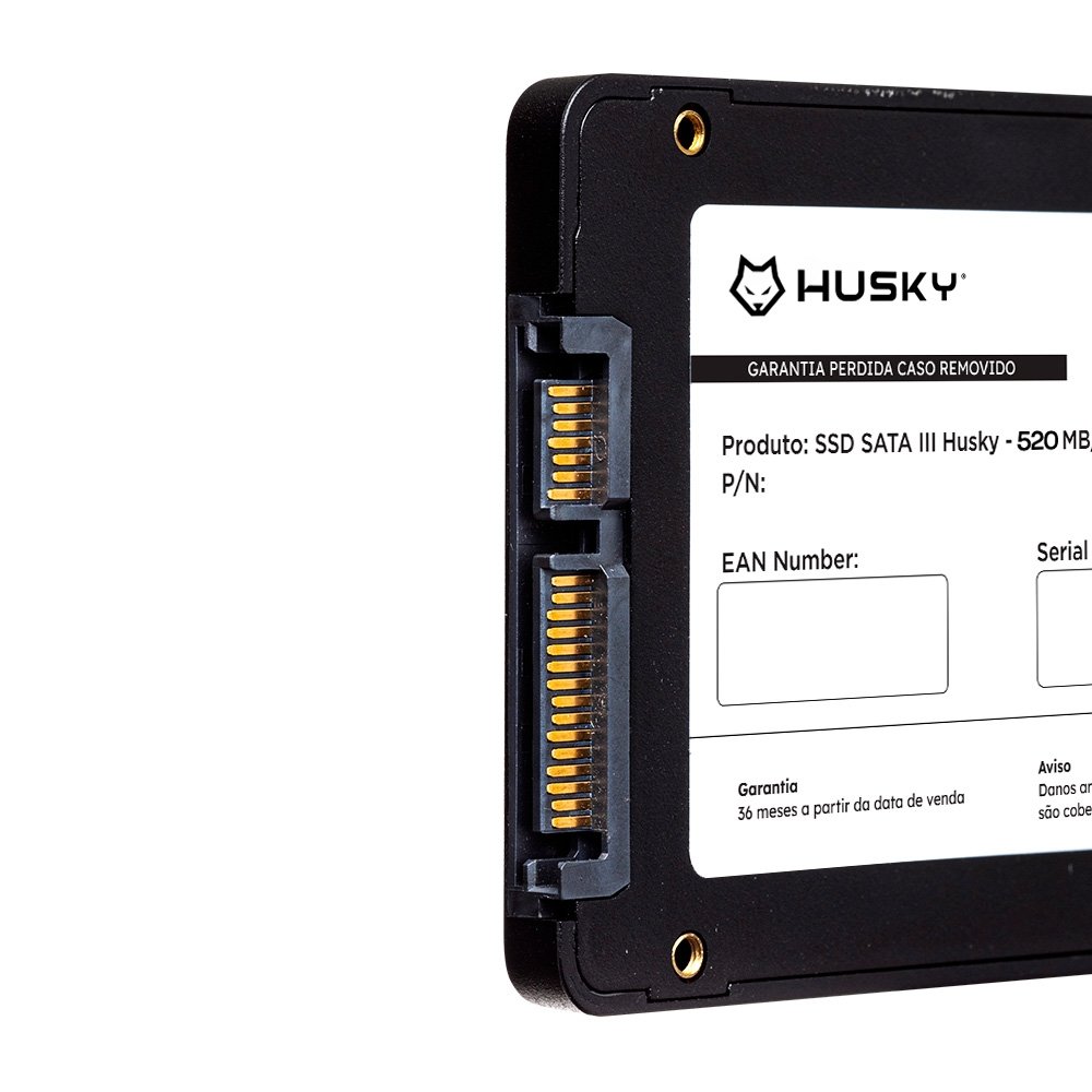 SSD Husky 512GB, SATA III, 2.5", Leitura 520MB/s, Gravação 450MB/s, Preto - HSSD001512 SSD Husky 512GB, SATA III, 2.5", Leitura 520MB/s, Gravação 450MB/s, Preto - HSSD001512