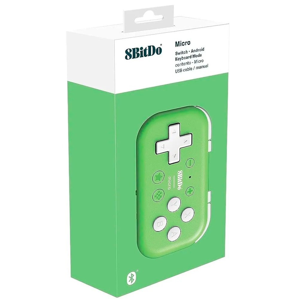Controle Bluetooth 8BitDo, Micro Gamepad (Verde) - 80EL01 Controle Bluetooth 8BitDo, Micro Gamepad (Verde) - 80EL01