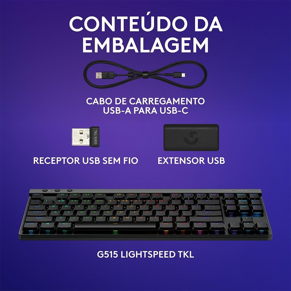 Teclado Mecânico Gamer Sem Fio G515 | KaBuM!