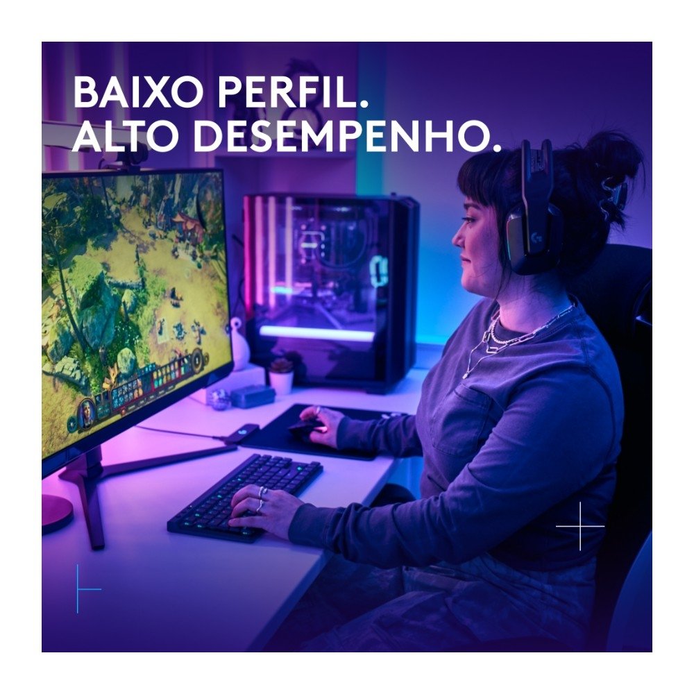 Teclado Sem Fio Mecânico Gamer Logitech G515, RGB, Bluetooth, com Design TKL,Tecnologia Lightspeed, Preto - 920-012423 Teclado Sem Fio Mecânico Gamer Logitech G515, RGB, Bluetooth, com Design TKL,Tecnologia Lightspeed, Preto - 920-012423