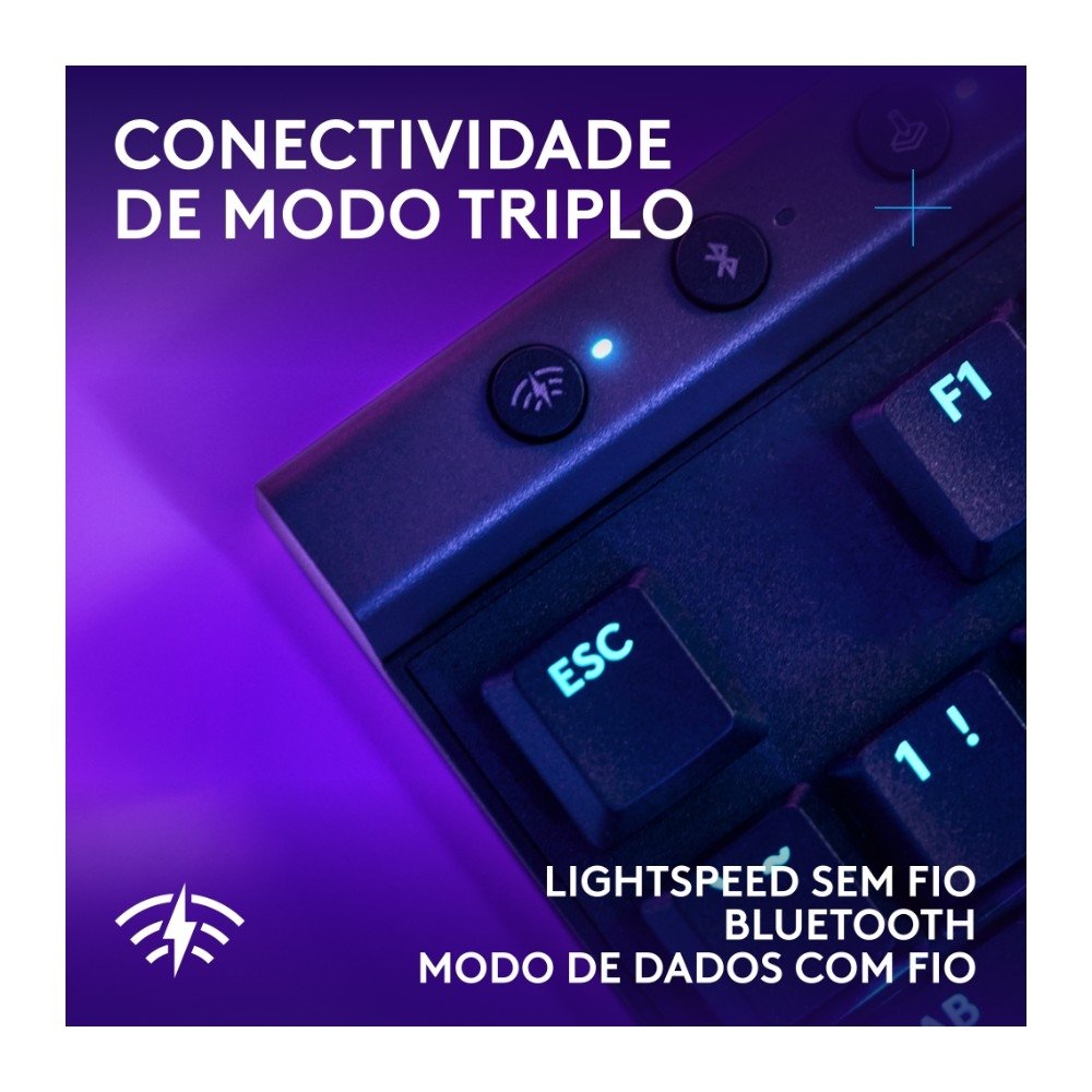 Teclado Sem Fio Mecânico Gamer Logitech G515, RGB, Bluetooth, com Design TKL,Tecnologia Lightspeed, Preto - 920-012423 Teclado Sem Fio Mecânico Gamer Logitech G515, RGB, Bluetooth, com Design TKL,Tecnologia Lightspeed, Preto - 920-012423