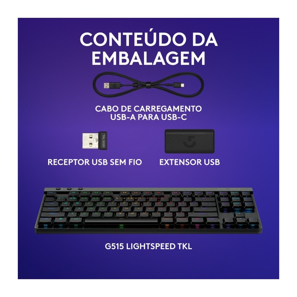 Teclado Mecânico Logitech G515 TKL | KaBuM!