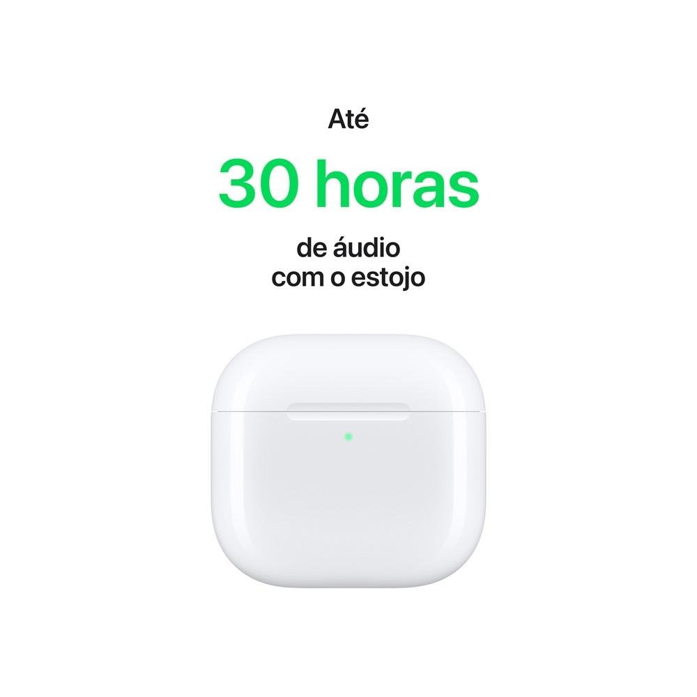 AirPods 4 Apple com Estojo de Recarga USB-C, Branco - MXP63BZ/A AirPods 4 Apple com Estojo de Recarga USB-C, Branco - MXP63BZ/A
