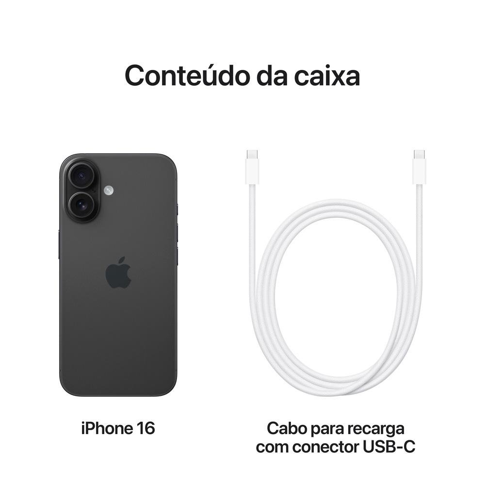 iPhone 16 128GB Preto: O Novo iPhone | KaBuM!