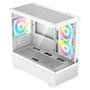 Gabinete Gamer Rise Mode Crystal Glass 03, Mid Tower, Lateral e Frontal em vidro, Sem FANs, Branco - RM-CA-CY-03-FW