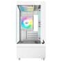 Gabinete Gamer Rise Mode Crystal Glass 03, Mid Tower, Lateral e Frontal em vidro, Sem FANs, Branco - RM-CA-CY-03-FW