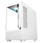 Gabinete Gamer Rise Mode Crystal Glass 03, Mid Tower, Lateral e Frontal em vidro, Sem FANs, Branco - RM-CA-CY-03-FW