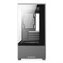 Gabinete Gamer Bluecase BG-054 HIT, Mid tower, Micro ATX e Mini ITX, Frontal e lateral em vidro, USB 3.0, Sem FANs, Cinza - BG-054GBX