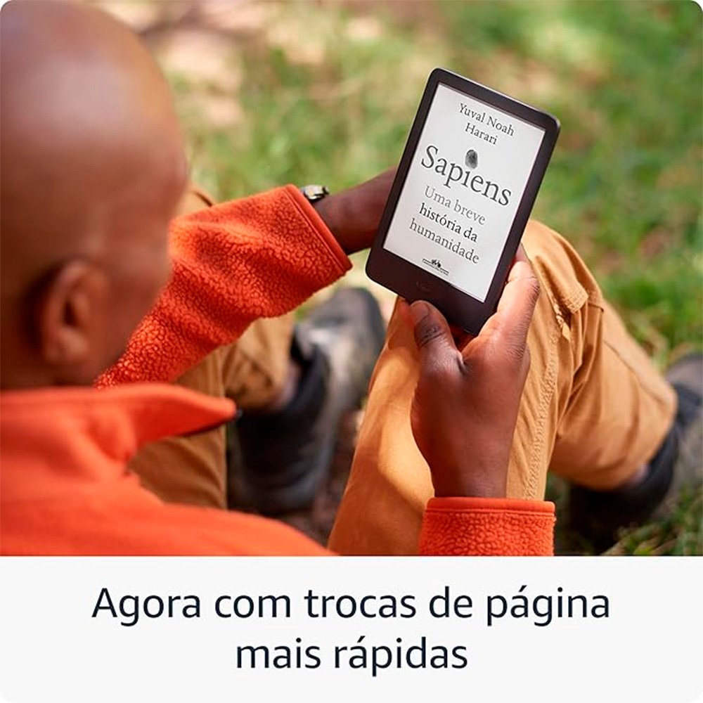 Kindle Amazon Modelo 2024 6", 16GB, Tela Antirreflexo, Luz frontal Ajustável, Bateria de longa duração, Preta - B0CP31L73X Kindle Amazon Modelo 2024 6", 16GB, Tela Antirreflexo, Luz frontal Ajustável, Bateria de longa duração, Preta - B0CP31L73X