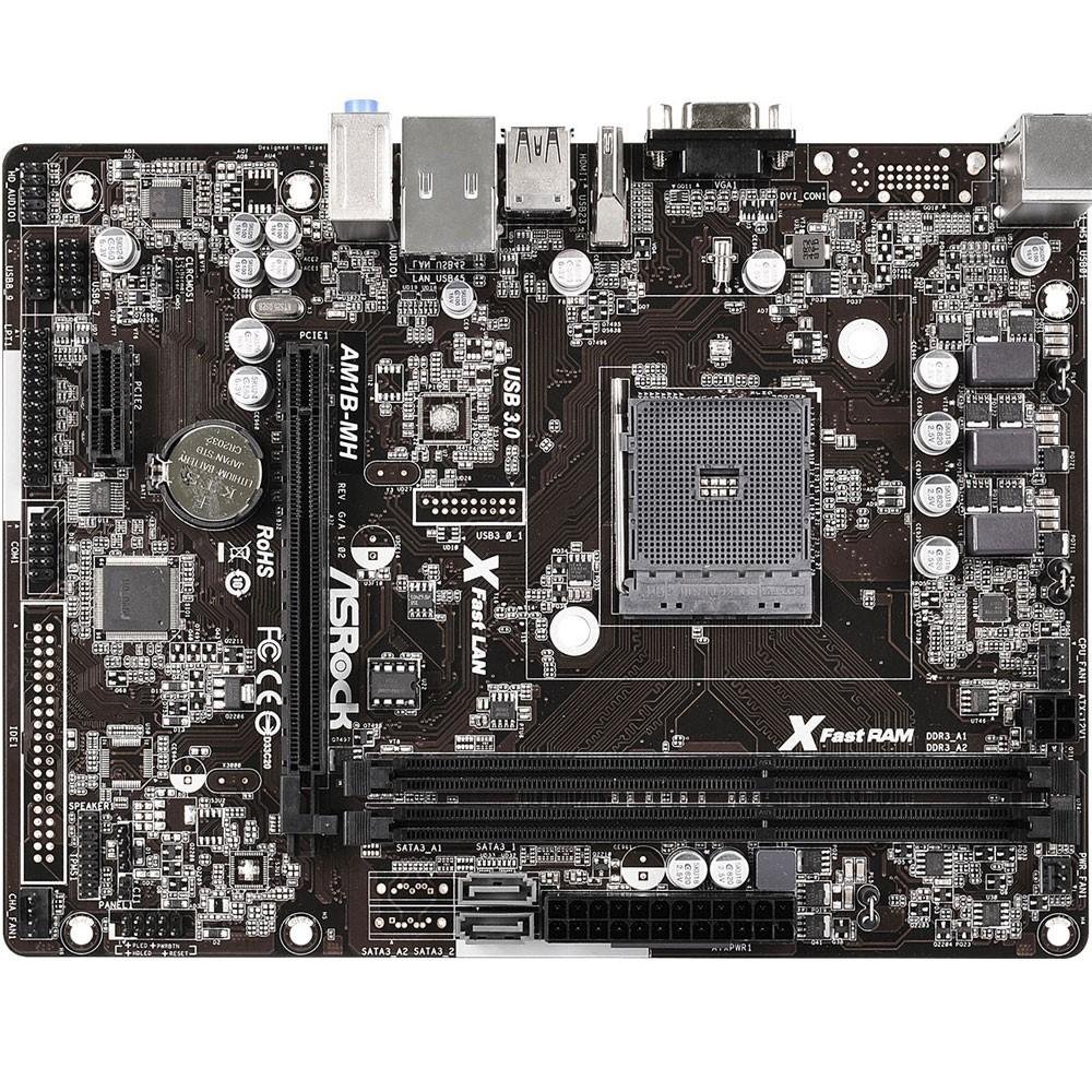 Placa-Mãe ASRock AM1B-MH, AMD AM1, mATX, DDR3, Preto Placa-Mãe ASRock AM1B-MH, AMD AM1, mATX, DDR3, Preto