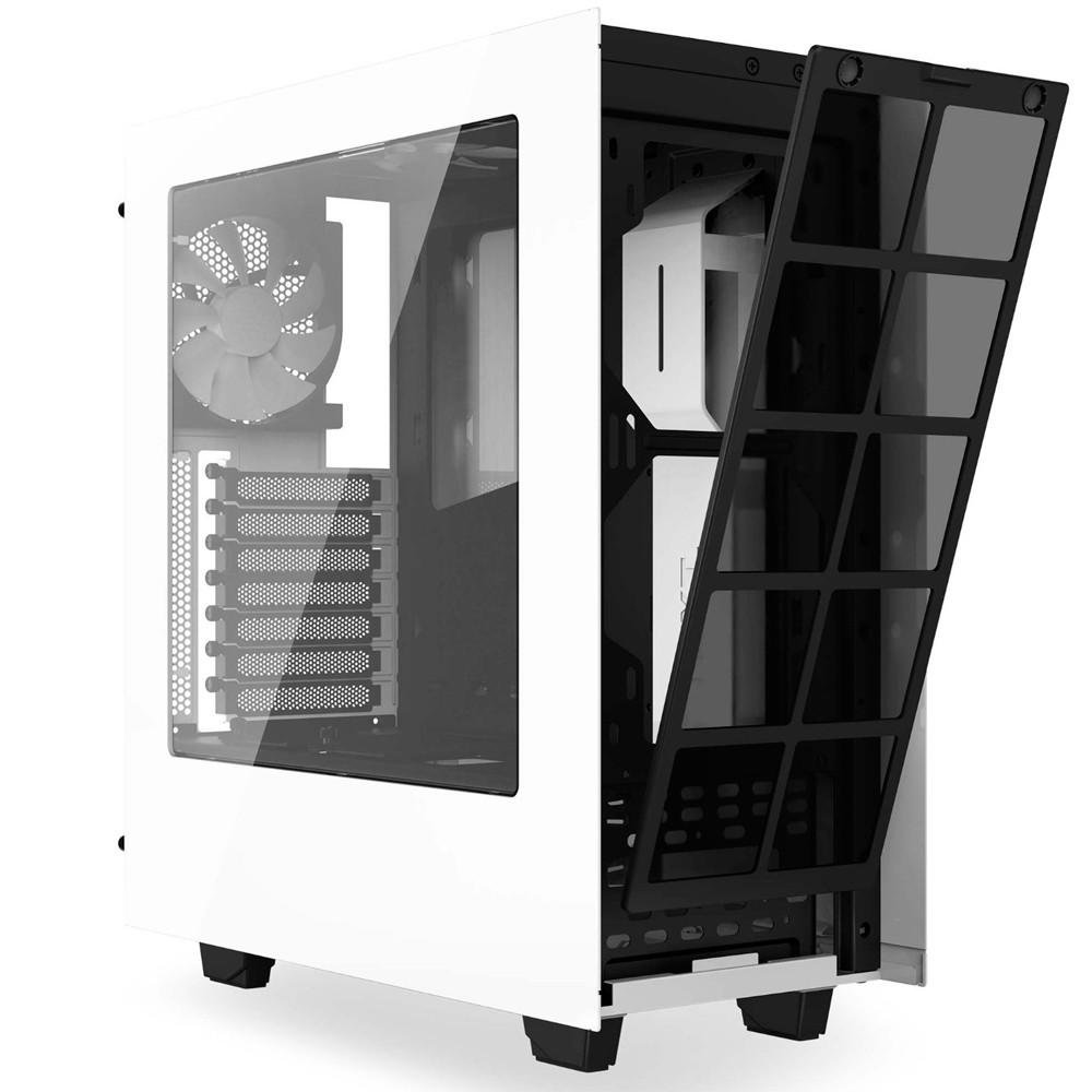 Gabinete NZXT Mid-Tower S340 Branco Lateral em Acrílico CA-S340W-W1 Gabinete NZXT Mid-Tower S340 Branco Lateral em Acrílico CA-S340W-W1