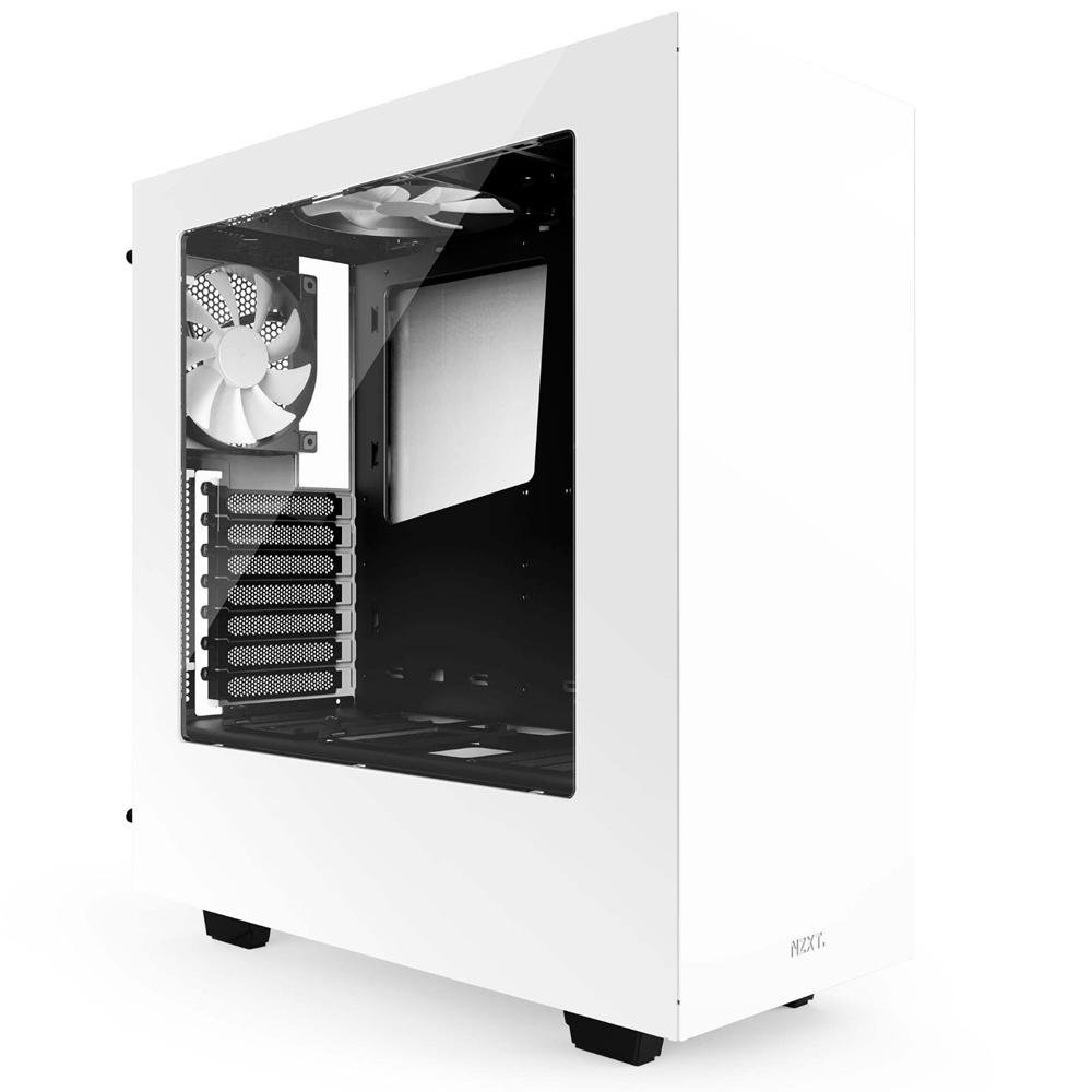 Gabinete NZXT Mid-Tower S340 Branco Lateral em Acrílico CA-S340W-W1 Gabinete NZXT Mid-Tower S340 Branco Lateral em Acrílico CA-S340W-W1