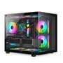 Gabinete Gamer HAYOM, Mini Tower, Lateral e Frontal em vidro, 4x FANs, Preto - GB1798