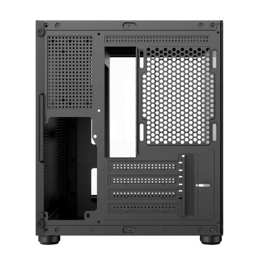Gabinete Gamer HAYOM, Mini Tower, Lateral e Frontal em vidro, 4x FANs, Preto - GB1798