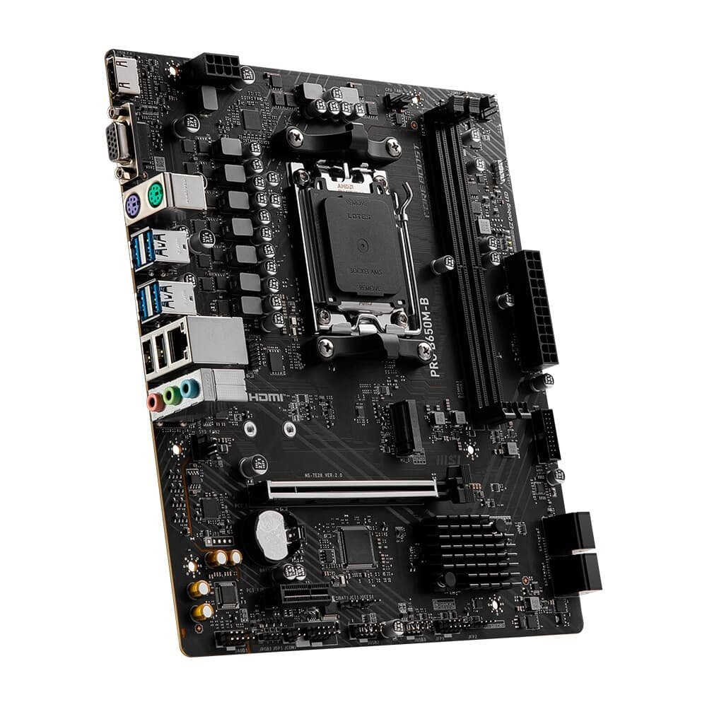Placa Mãe MSI PRO B650M-B, AMD AM5, mATX, DDR5, Preto - PRO B650M-B Placa Mãe MSI PRO B650M-B, AMD AM5, mATX, DDR5, Preto - PRO B650M-B