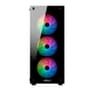 Gabinete Gamer Hyrax HGB210, Mid Tower, ATX,  Lateral e Frontal em Vidro Temperado, Sem Fans, Preto - HGB210B
