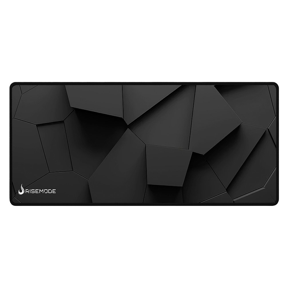 Mousepad Gamer Rise Mode 3D 02, Estendido Pro 900x400mm, Borda Costurada, Preto - RM-MPP-3D2-B
