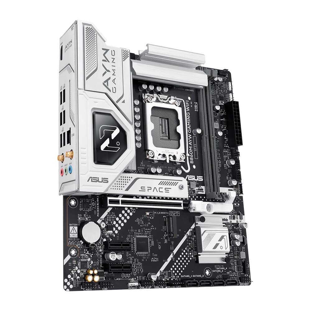 Placa Mãe ASUS B860M AYW GAMING WIFI, Intel LGA 1851, mATX, DDR5, Wi-fi, Bluetooth - B860M AYW GAMING WIFI