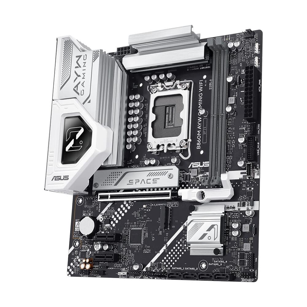 Placa Mãe ASUS B860M AYW GAMING WIFI, Intel LGA 1851, mATX, DDR5, Wi-fi, Bluetooth - B860M AYW GAMING WIFI
