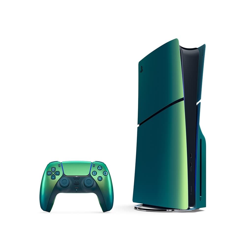 Tampas do console PS5 Slim, Chroma Teal - CFI-ZCS2W09Y Tampas do console PS5 Slim, Chroma Teal - CFI-ZCS2W09Y