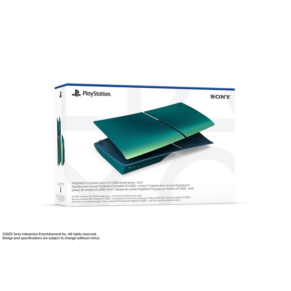 Tampas do console PS5 Slim, Chroma Teal - CFI-ZCS2W09Y Tampas do console PS5 Slim, Chroma Teal - CFI-ZCS2W09Y