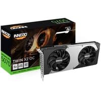 Placa de Vídeo Inno3D RTX 5070 Twin X2 OC NVIDIA GeForce, 12GB, GDDR7, 2542MHz, Blackwell, Ray Tracing, DLSS 4 - N50702-12D7X-195064N