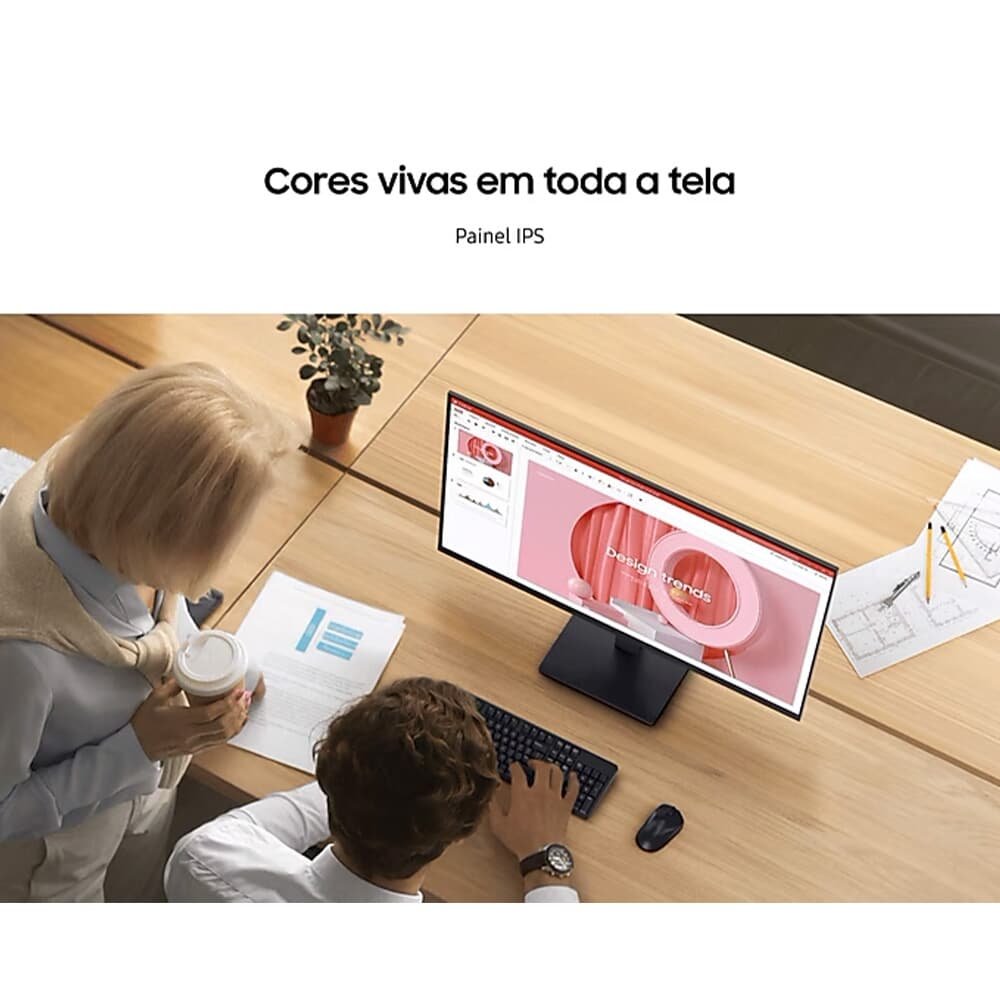 Monitor Gamer Samsung Essential S3 27", FHD, 100Hz, 5ms, IPS, HDMI e VGA, Preto - LS27D300GALMZD Monitor Gamer Samsung Essential S3 27", FHD, 100Hz, 5ms, IPS, HDMI e VGA, Preto - LS27D300GALMZD
