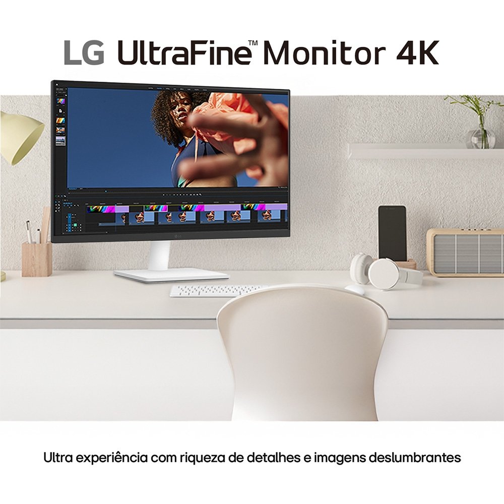 Monitor LG UltraFine 27US500-W 4K | KaBuM!