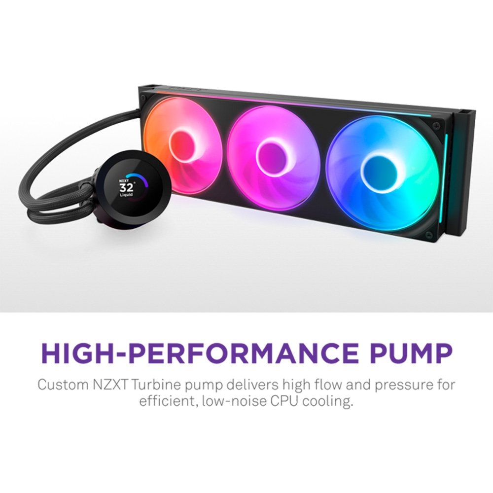 Water Cooler NZXT Kraken Plus RGB 360mm | KaBuM!