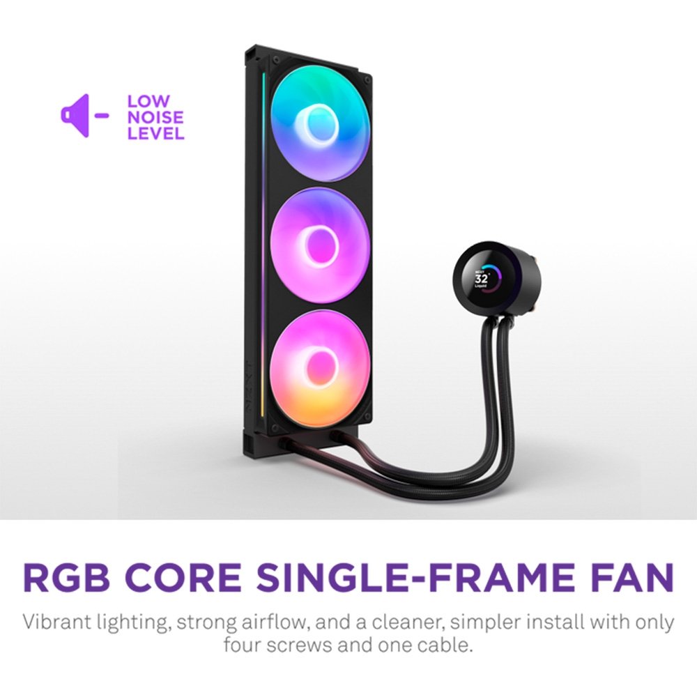 Water Cooler NZXT Kraken Plus RGB 360mm | KaBuM!