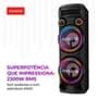 Torre De Som AIWA, RGB, Bivolt, Bluetooth 5.3, TWS, 2 Woofers 10, Preto - AWS-T2W-02