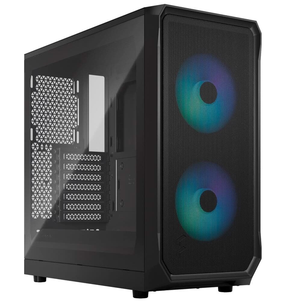 Gabinete Gamer Fractal Design Focus 2 RGB, Mid Tower, ATX, Lateral em Vidro, Preto - FD-C-FOC2A-03 Gabinete Gamer Fractal Design Focus 2 RGB, Mid Tower, ATX, Lateral em Vidro, Preto - FD-C-FOC2A-03