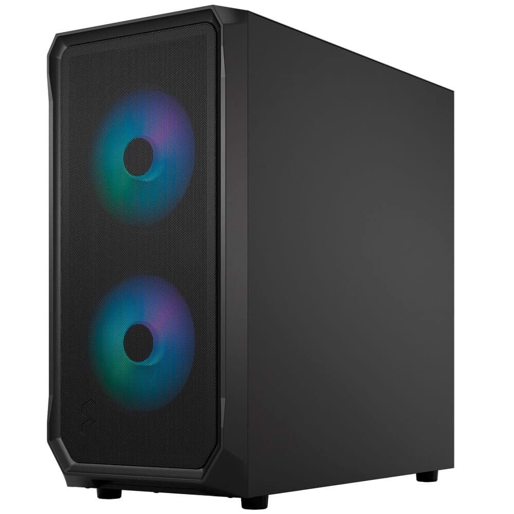 Gabinete Gamer Fractal Design Focus 2 RGB, Mid Tower, ATX, Lateral em Vidro, Preto - FD-C-FOC2A-03 Gabinete Gamer Fractal Design Focus 2 RGB, Mid Tower, ATX, Lateral em Vidro, Preto - FD-C-FOC2A-03