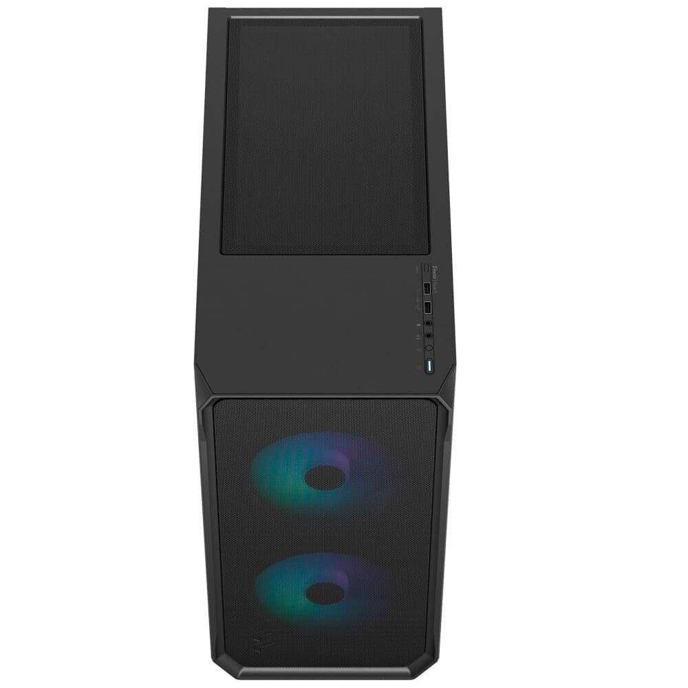 Gabinete Gamer Fractal Design Focus 2 RGB, Mid Tower, ATX, Lateral em Vidro, Preto - FD-C-FOC2A-03 Gabinete Gamer Fractal Design Focus 2 RGB, Mid Tower, ATX, Lateral em Vidro, Preto - FD-C-FOC2A-03
