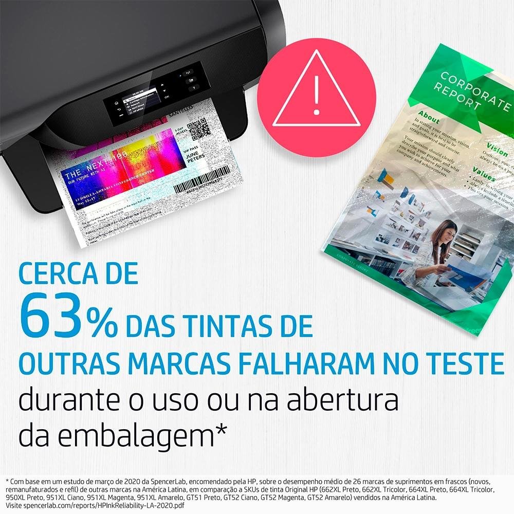 Cartucho de Tinta HP 664 Deskjet 2136, 2676, 3776, 5076 e 5276, Preto - F6V29AB Cartucho de Tinta HP 664 Deskjet 2136, 2676, 3776, 5076 e 5276, Preto - F6V29AB
