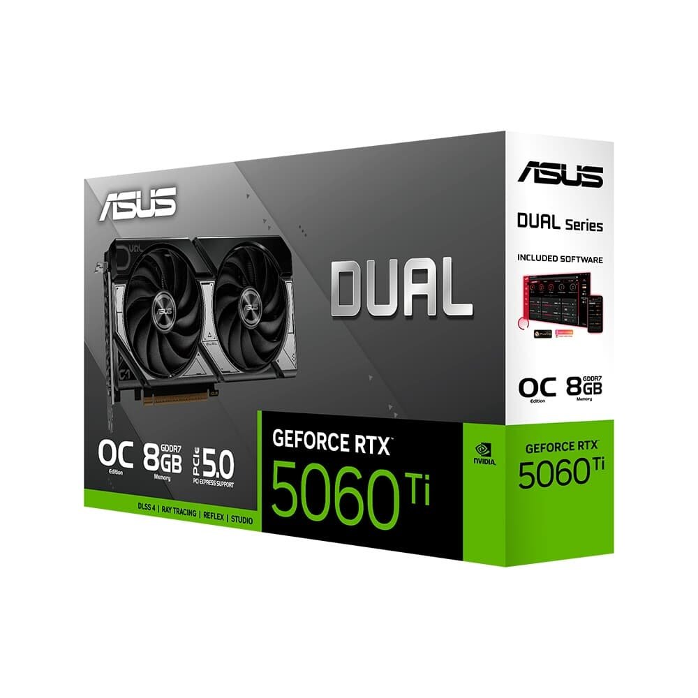 Placa de Vídeo Asus DUAL-RTX5060TI-O8G | KaBuM!