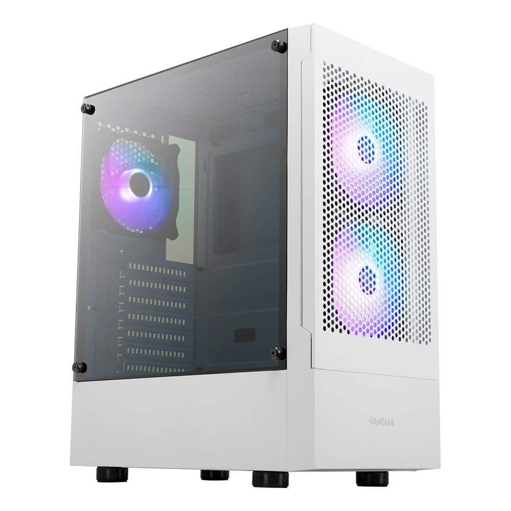 Gabinete Gamer Gamdias Talos E3 Mesh, Mid Tower, ARGB, ATX, Lateral em Vidro Temperado, Branco - TALOS E3 MESH WH