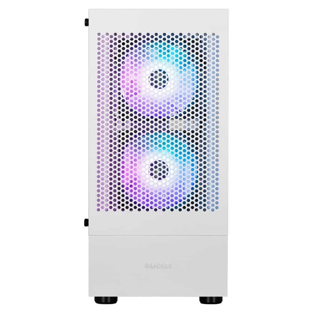Gabinete Gamer Gamdias Talos E3 Mesh, Mid Tower, ARGB, ATX, Lateral em Vidro Temperado, Branco - TALOS E3 MESH WH