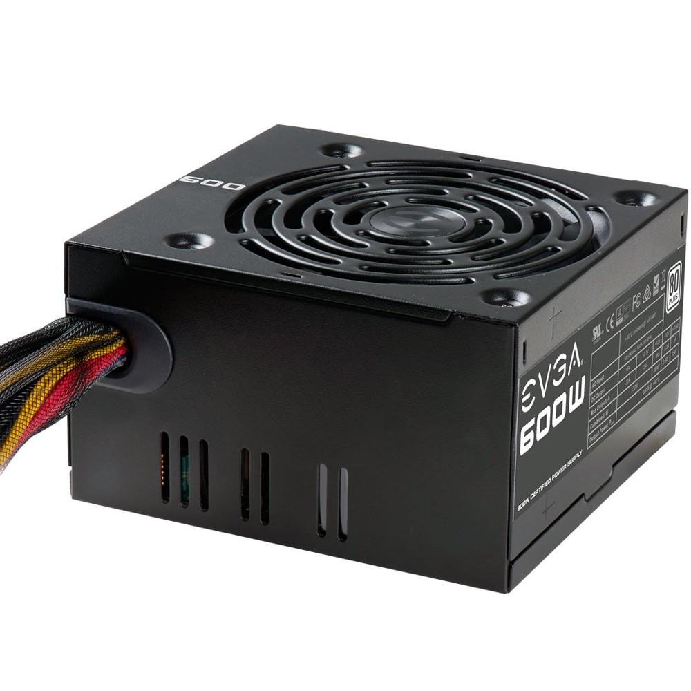 Fonte EVGA, 600W, 80 Plus White, PFC Ativo, Sem Cabo, Preto - 100-W1-0600-K Fonte EVGA, 600W, 80 Plus White, PFC Ativo, Sem Cabo, Preto - 100-W1-0600-K