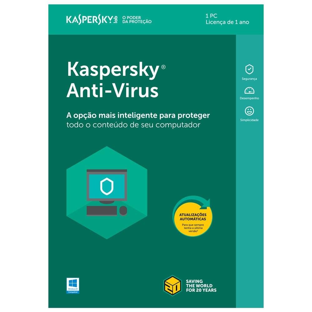 Kaspersky Antivírus 2018 1 PC - Digital para Download Kaspersky Antivírus 2018 1 PC - Digital para Download