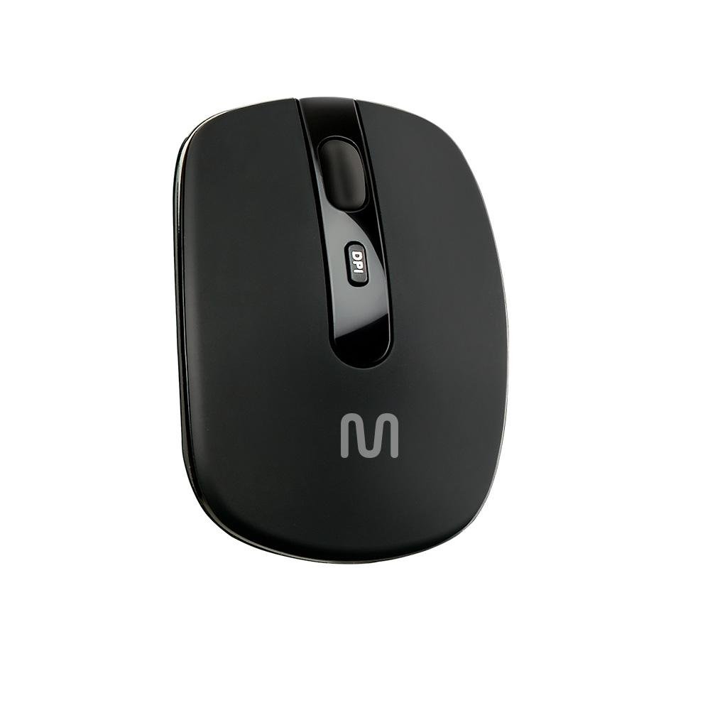Teclado e Mouse Sem Fio Multi Multimídia Slim 2.4Ghz ABNT2 Preto - TC202