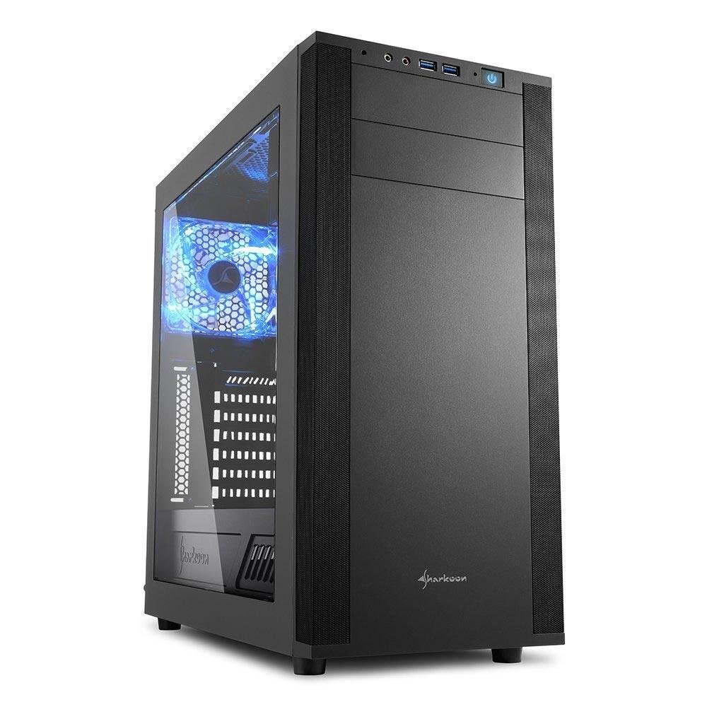 Gabinete ATX Sharkoon Som Virtual 7.1 Integrado, USB 3.0, Preto - M25-W Gabinete ATX Sharkoon Som Virtual 7.1 Integrado, USB 3.0, Preto - M25-W